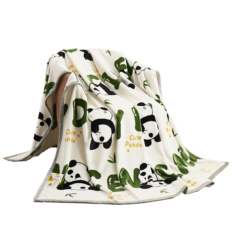 唐纳家纺（IDONNA）牛奶绒毯-步步高升 规格150*200CM  单位（条） 柠绿色